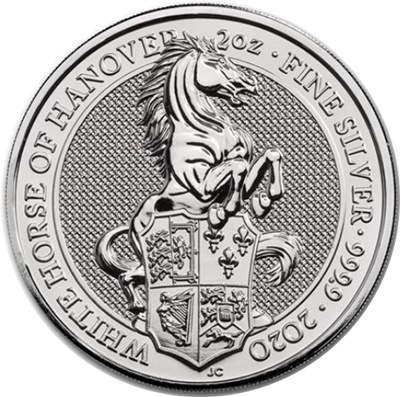 (image for) 2020 2oz Silver Queen's Beast - THE WHITE HORSE
